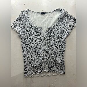 Brandy Melville blue baby tee